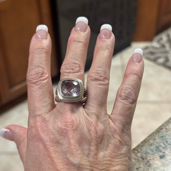 David Yurman Jewelry - David Yurman rare 14mm Albion sterling Silver lavender amethyst Purple Ring 5.5